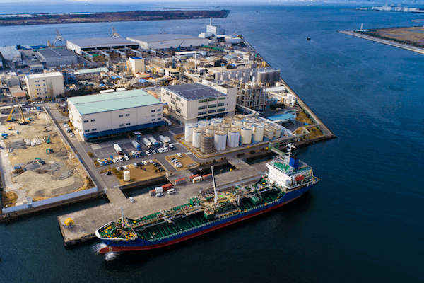 大阪湾での撮影